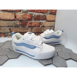 VANS Knu Stack Platform Lift Shoes Unc Blue White Platform Shoes Women Sz 9.5